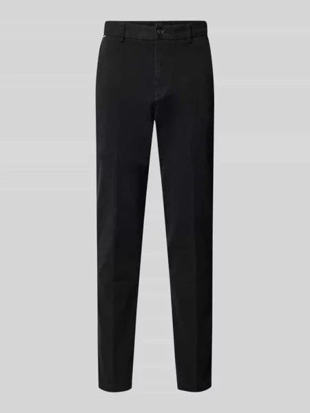 Spodnie o kroju slim fit z mieszanki bawełny model Boss czarne