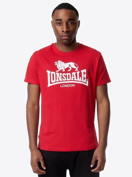LONSDALE Tricou ST. ERNEY roșu alb