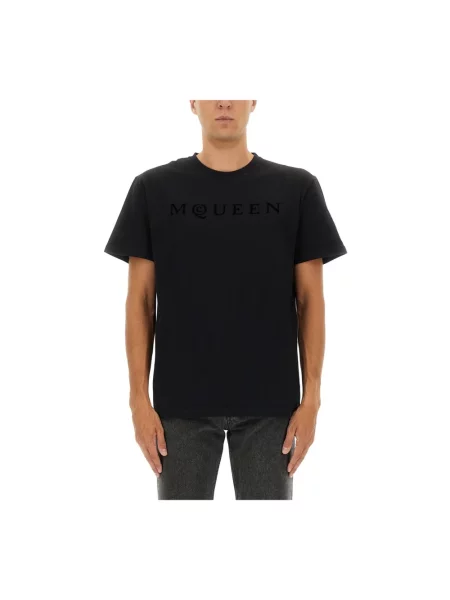 Koszulka Alexander Mcqueen z logo czarna