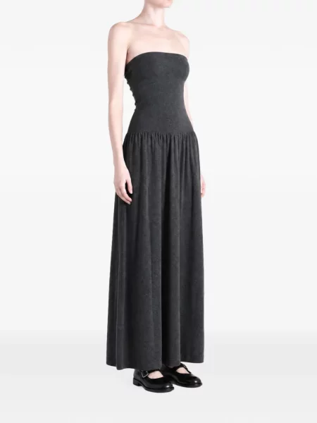 Rochie maxi Amomento fără bretele gri