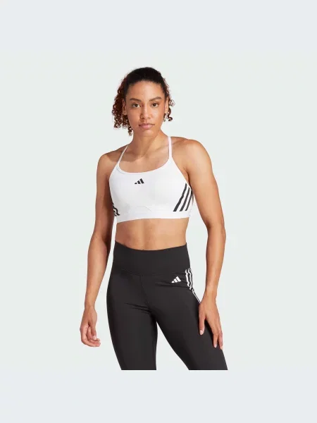 Топ спортивний adidas 3 Stripes перероблений білий
