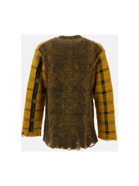 Sweter Junya Watanabe wełniany typu teddy żółty