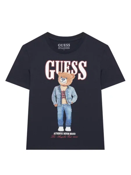 Guess Majica Mornarsko Regular Fit modra