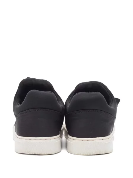 Kožené květinové tenisky Tory Burch černé