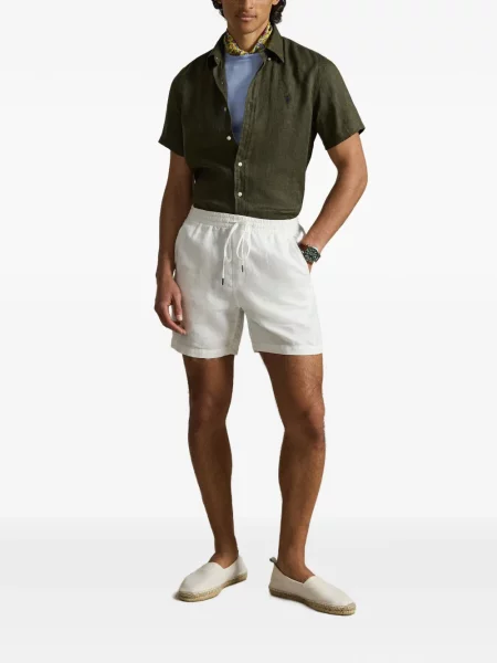 Ριγέ δερμάτινος κάλτσες Polo Ralph Lauren με κορδόνι μαύρο