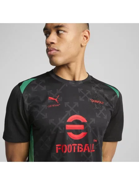 Koszulka przedmeczowa AC MILAN × OFF-WHITE™ biała