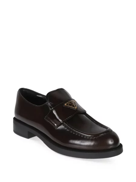 Pantofi loafer Prada din piele maro