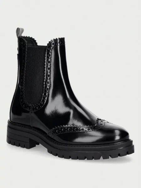 Barbour ghete scurte pentru femei din piele Fawne negru