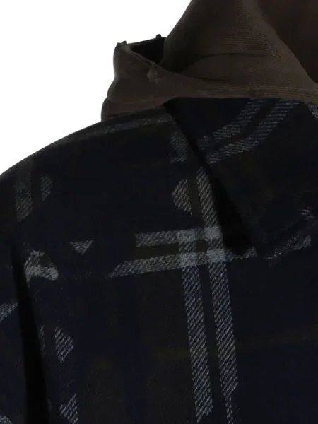 Kostkovaná košile Daily Paper se záplatami modrá