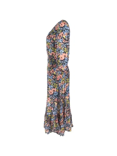 Rochie maxi Rixo cu model floral cu imagine de costum negru