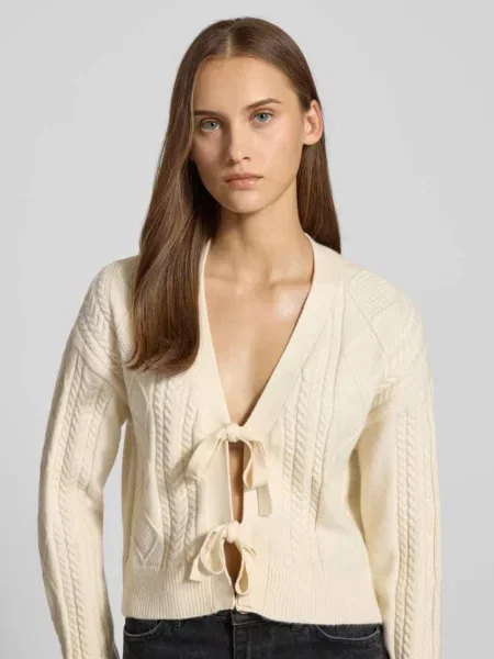 Kurtka z dzianiny o kroju regular fit z mieszanki model ‘FIA’ Only biała