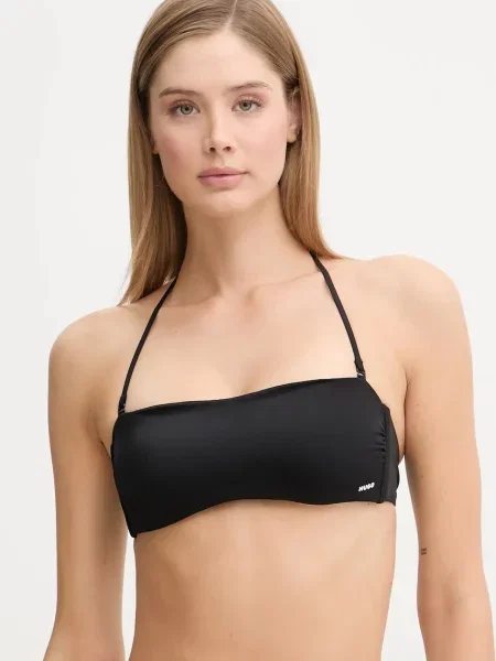 Plavková podprsenka HUGO PURE BANDEAU černá