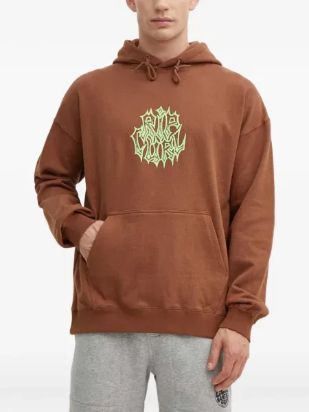Hanorac cu glugă Rip Curl cu imagine cu cordon maro