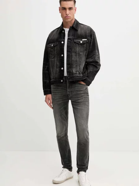 Rifle Calvin Klein Jeans sivá