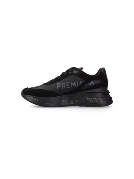 Premiata Sneakers MOERUND cu adaos de piele negru