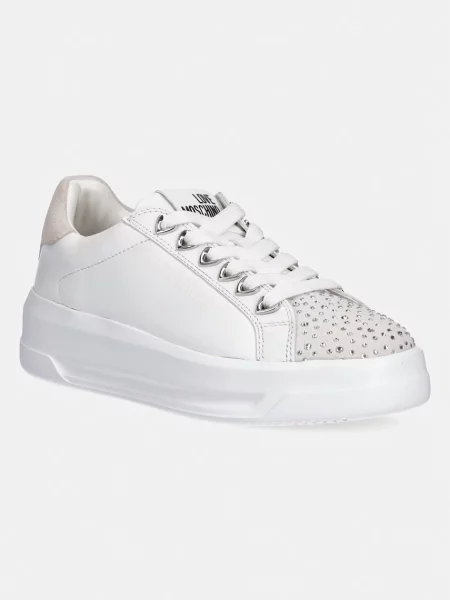 Love Moschino sneakers din piele alb