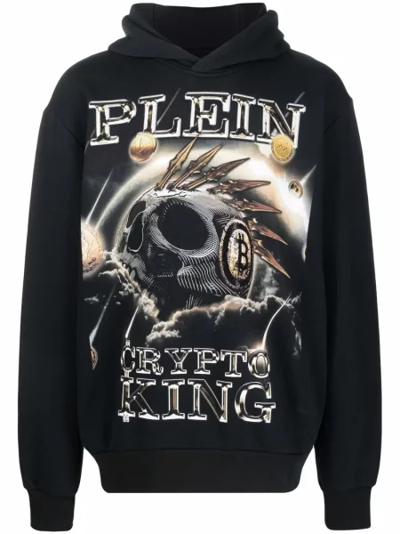 Hanorac cu glugă Philipp Plein negru