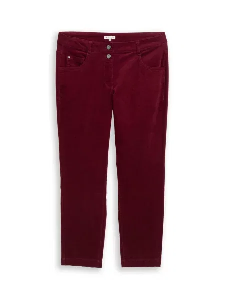 TOM TAILOR Pantaloni roşu închis