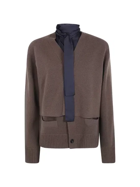 Cardigan Sacai de lână maro
