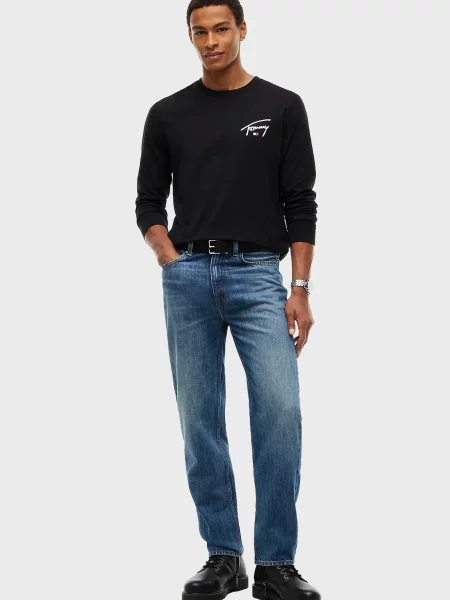 Лонгслив Tommy Jeans черный