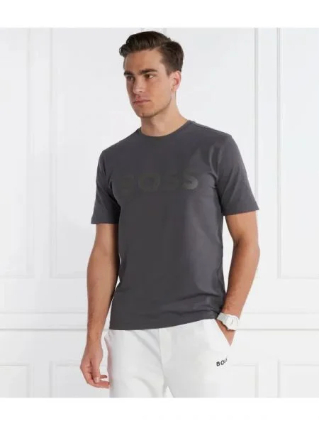 BOSS GREEN Tricou Tee 8 | stretch gri