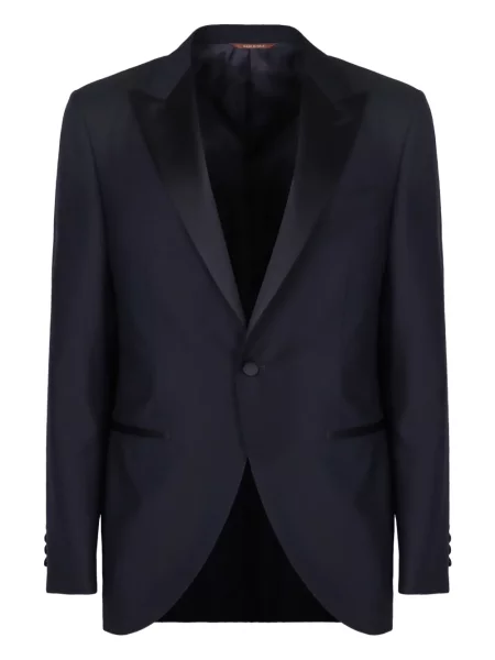 Costum Canali din satin de costum albastru