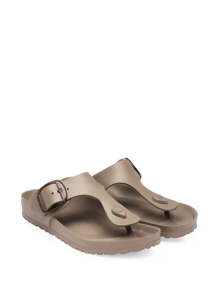 Papuci Birkenstock cu cataramă maro