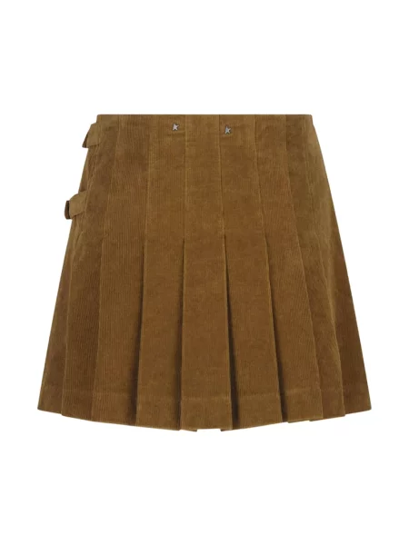 Spódnica mini Golden Goose sztruksowa brązowa
