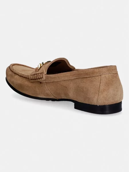 Tommy Hilfiger mokasyny zamszowe TH CHAIN SUEDE LOAFER beżowe