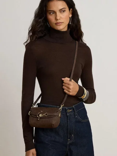 Кожаная сумка через плечо Lauren Ralph Lauren