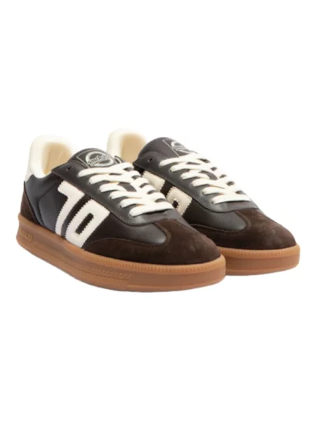 Sneakersy Back70 skórzane brązowe
