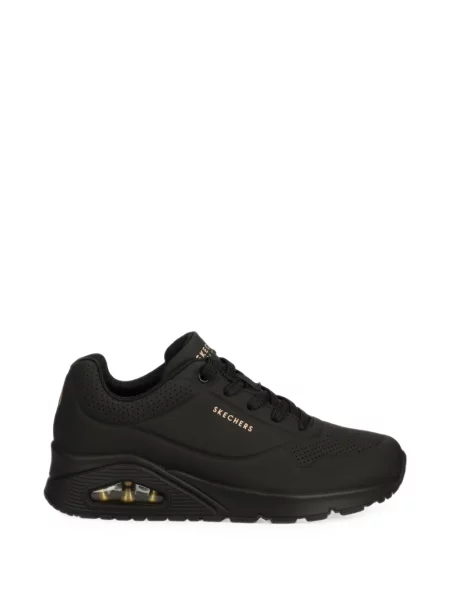 Sneakerși Skechers cu șireturi din dantelă streetstyle negru