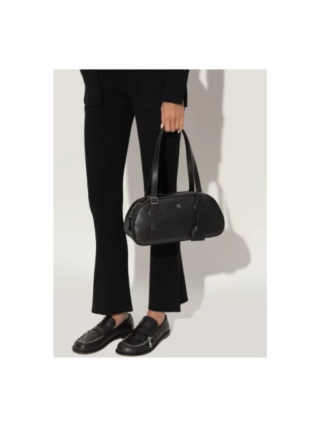 Torebka Courreges z logo czarna