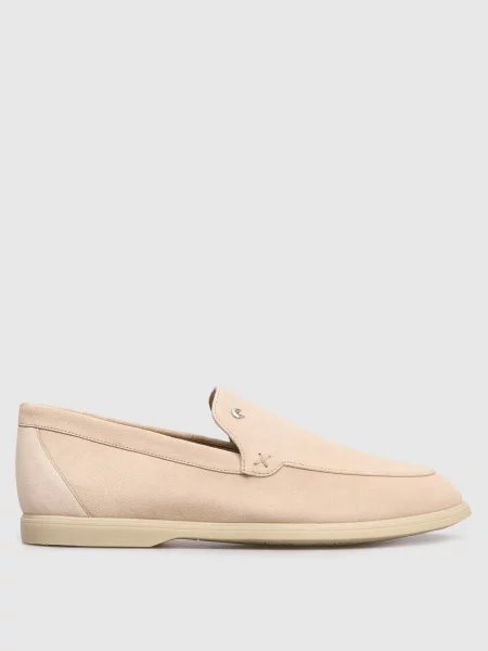 Замшевые лоферы Stefano Ricci бежевые