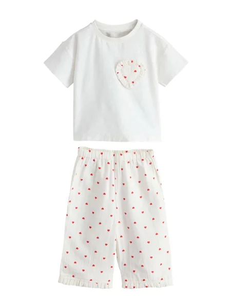Next Pijamale Valentine roșu alb