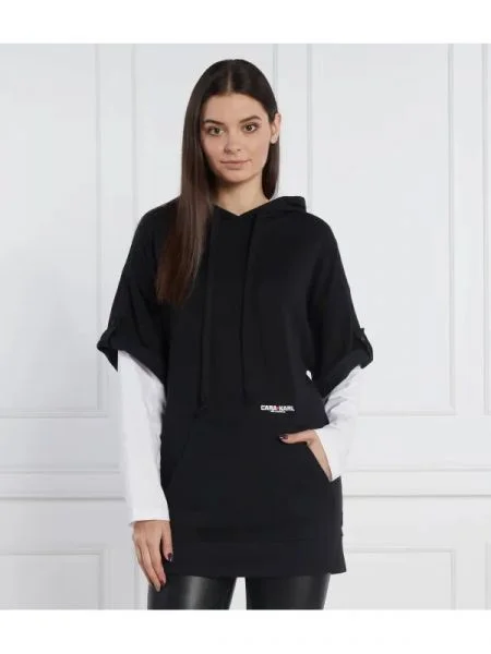 Karl Lagerfeld Hanorac | Oversize fit negru