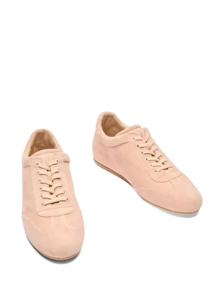 Sneakerși Stuart Weitzman cu șireturi din piele de căprioară