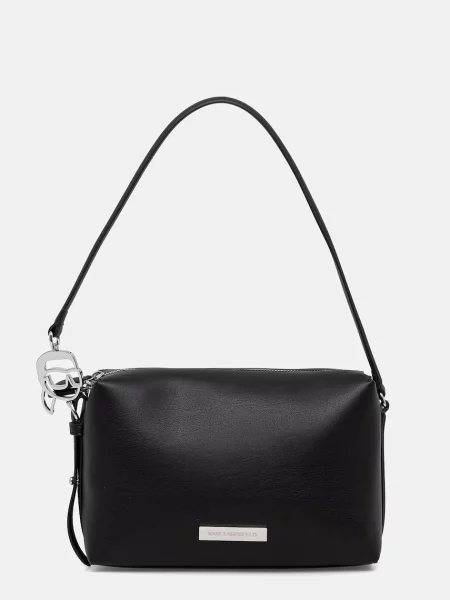 Karl Lagerfeld torebka z imitacji skóry IKON czarna