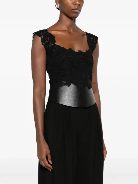 Top Ermanno Scervino din dantelă negru