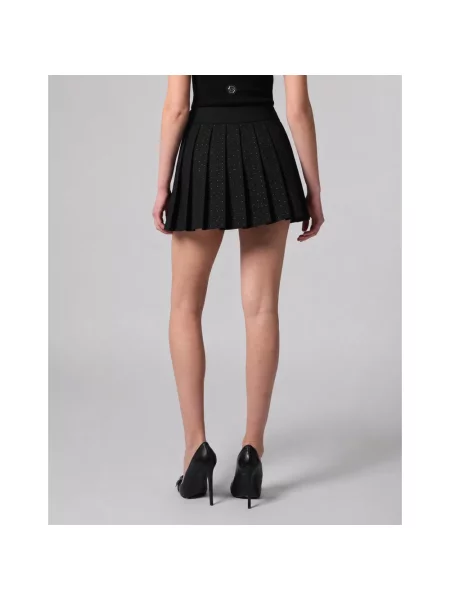 Spódnica mini Philipp Plein wełniana czarna