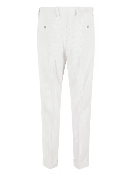 Pantaloni Briglia 1949 de catifea cord alb