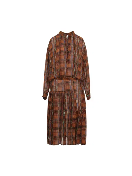 Sukienka Dries Van Noten pomarańczowa