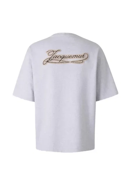 Tricou Jacquemus cu autograf gri