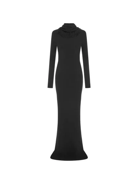 Lung rochie maxi 16arlington cu franjuri negru