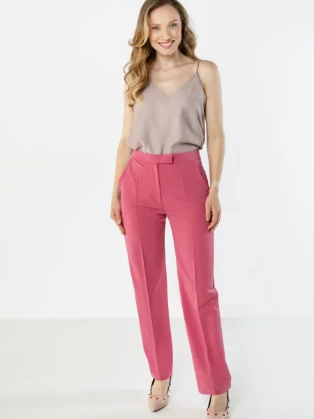 Spodnie Awama z wysoką talią biznesowe