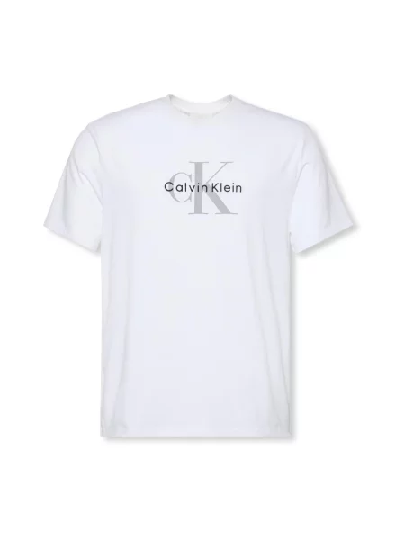 Calvin Klein Jeans t-shirt z nadrukiem biały