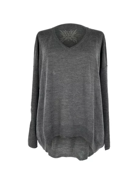 Pulover Zadig&voltaire cu decolteu în V gri