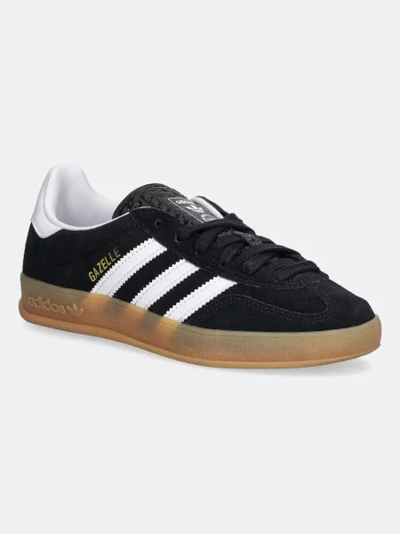 Adidas Originals sneakers de piele întoarsă pentru copii GAZELLE INDOOR negru