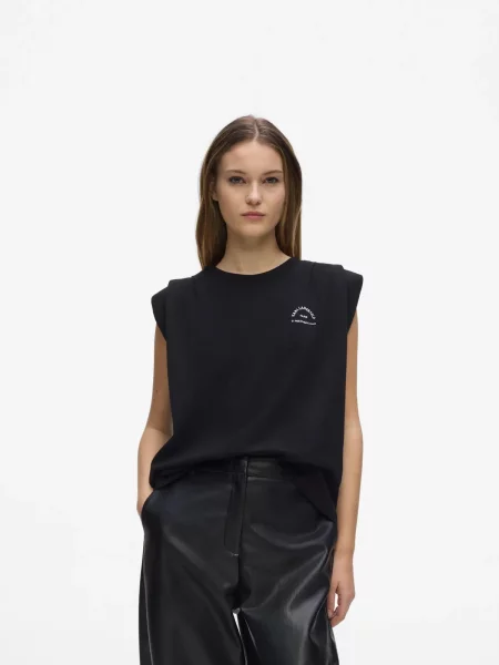 Karl Lagerfeld Majica Rue St-Guillaume črna bela