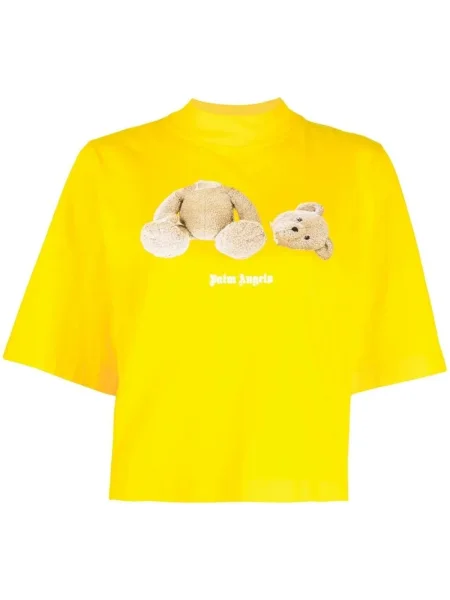 Tricou Palm Angels cu imagine galben